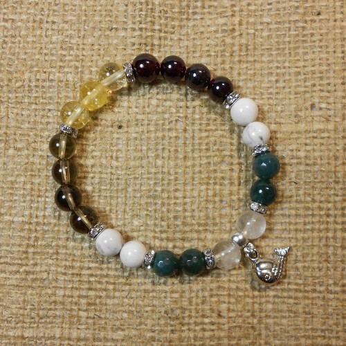 Tisztító karkötő strassz rondellával