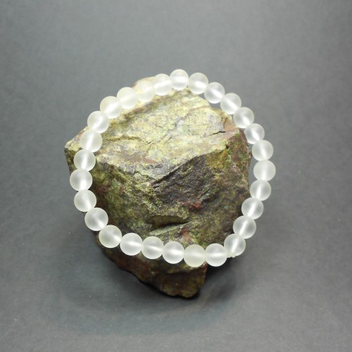 Hegyikristály karkötő, mattított