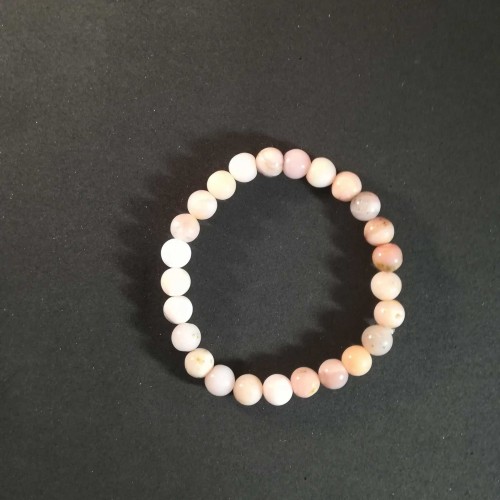 Pink opál karkötő 8mm