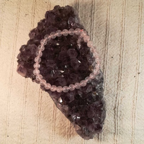 Rózsakvarc karkötő 6mm