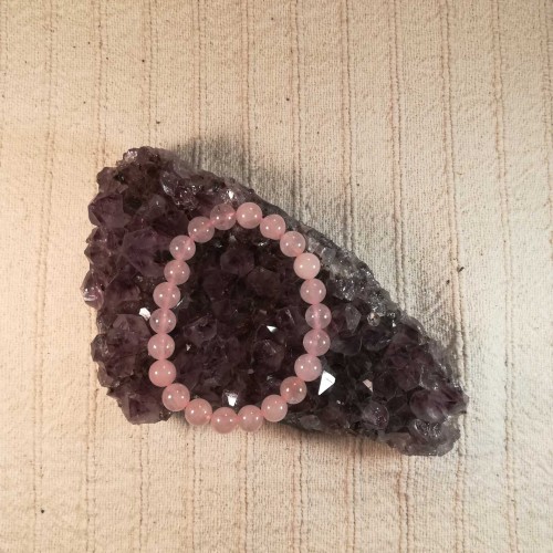 Rózsakvarc karkötő 8mm