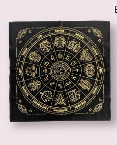 Zodiákjel mintás teritő